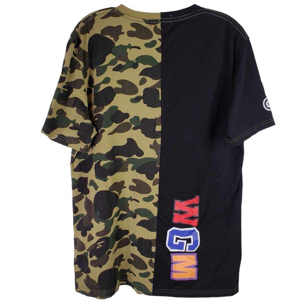 BAPE ABC T Shirt Tee Camo Green Black Shark A Bathing Ape Size Medium - Picture 3 of 14
